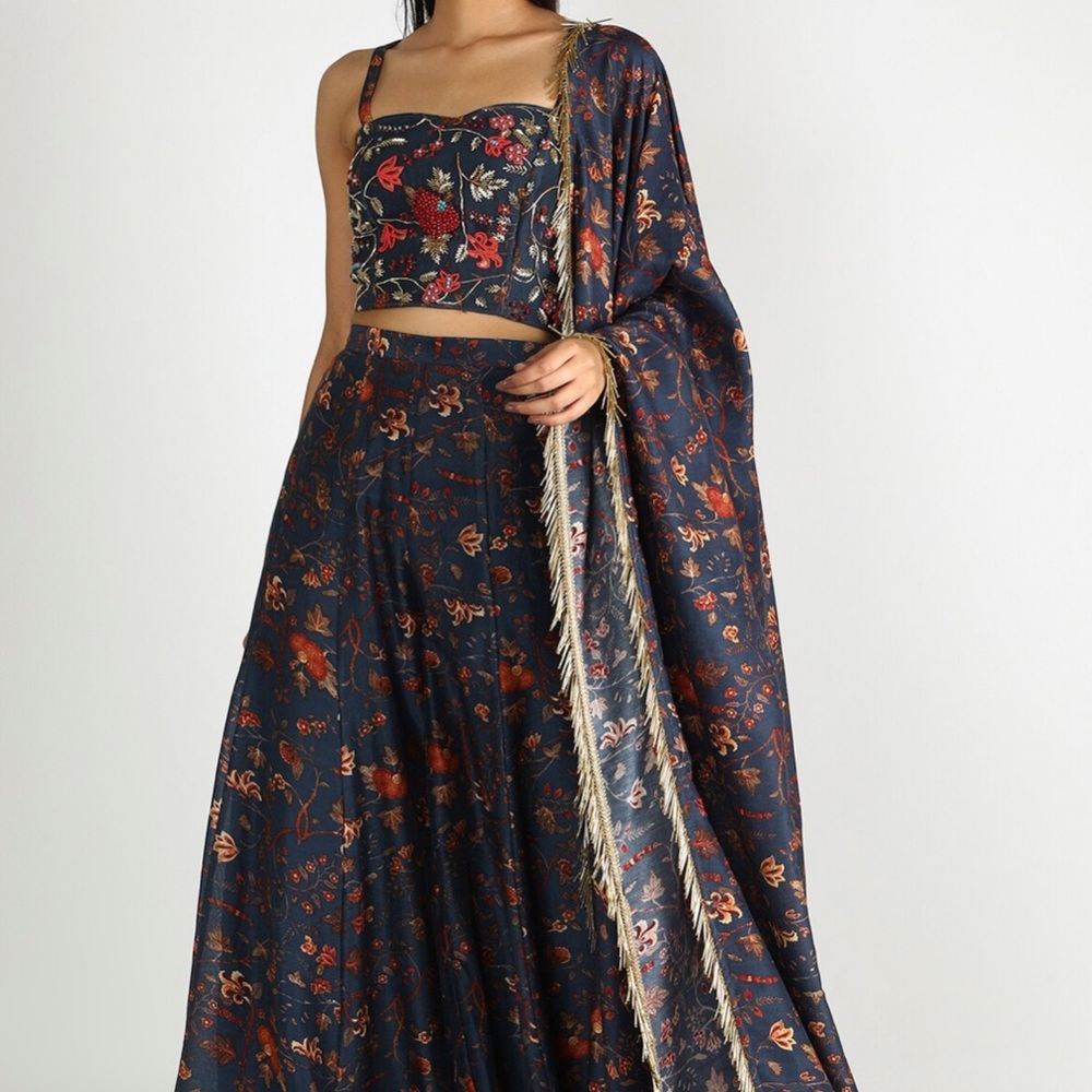 Beautiful Indian Lehenga Wedding Skirt Set Size Small - NWOT